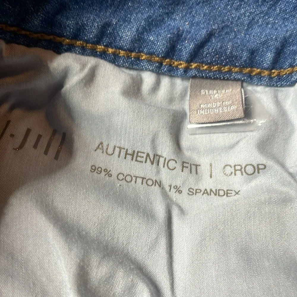 J.Jill Authentic Fit Crop stretch jeans 16 - Picture 3 of 4